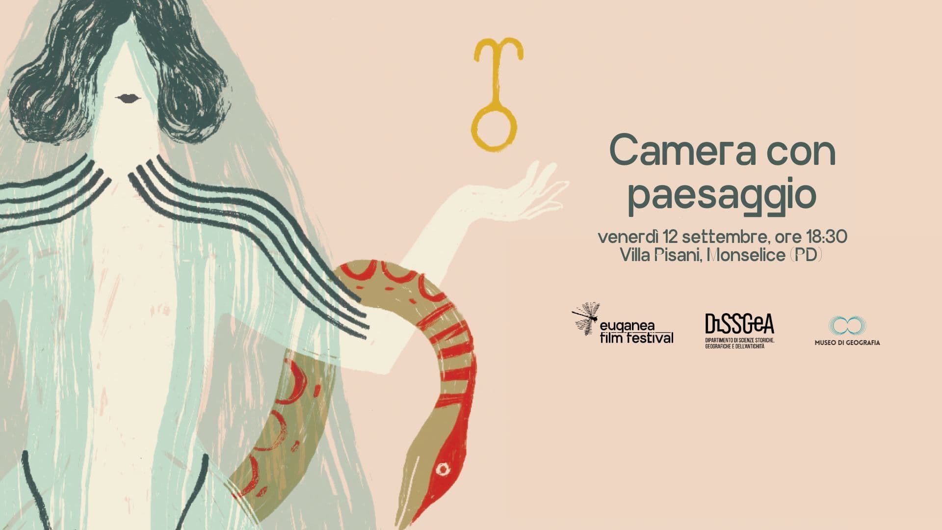 Camera con paesaggio