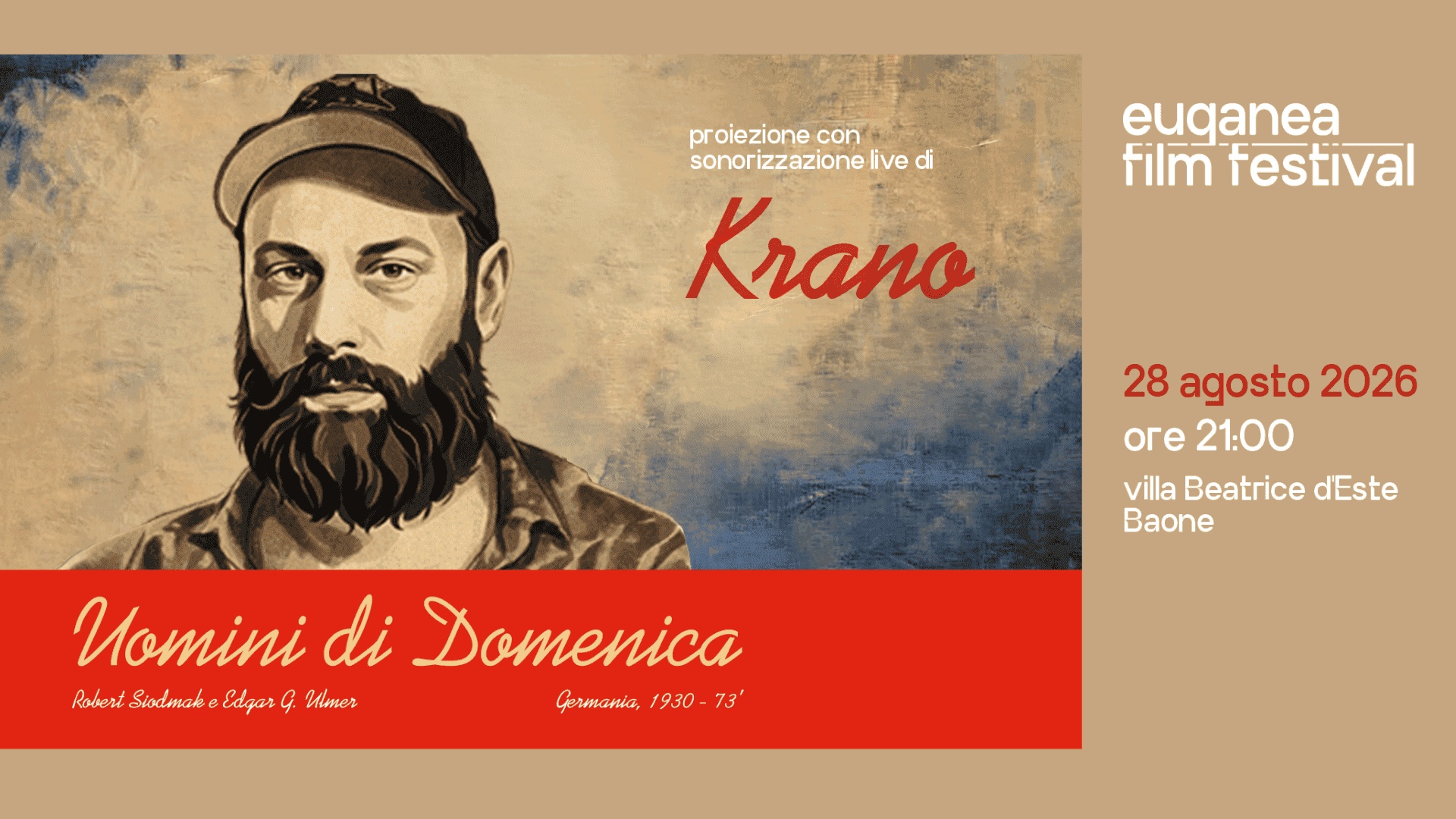 UOMINI DI DOMENICA - sonorizzazione dal vivo a cura di Krano